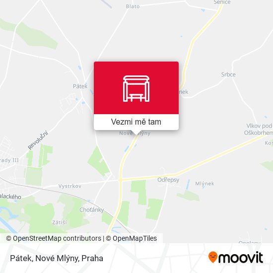 Pátek, Nové Mlýny mapa