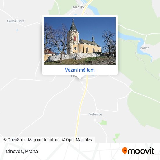Činěves mapa
