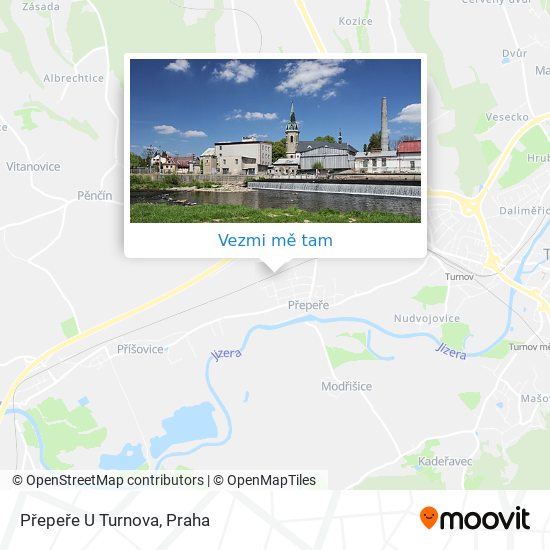 Přepeře U Turnova mapa