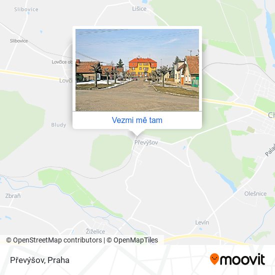 Převýšov mapa