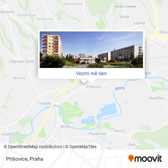 Příšovice mapa
