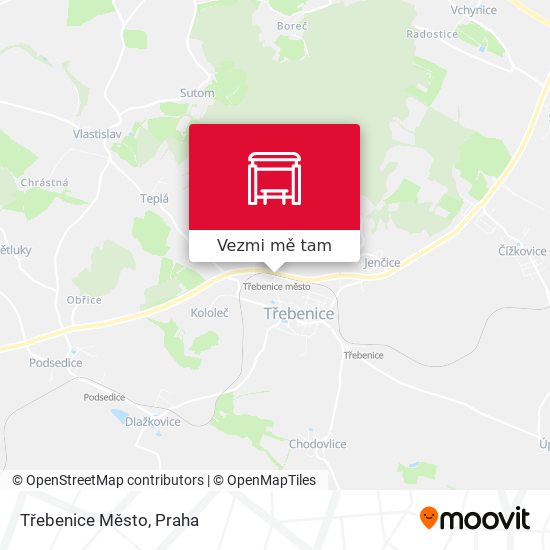 Třebenice Město mapa