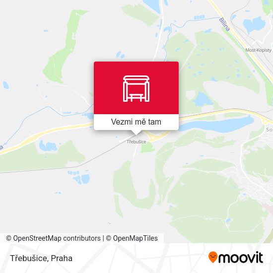 Třebušice mapa