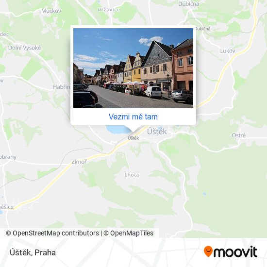 Úštěk mapa