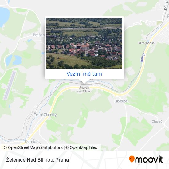 Želenice Nad Bílinou mapa