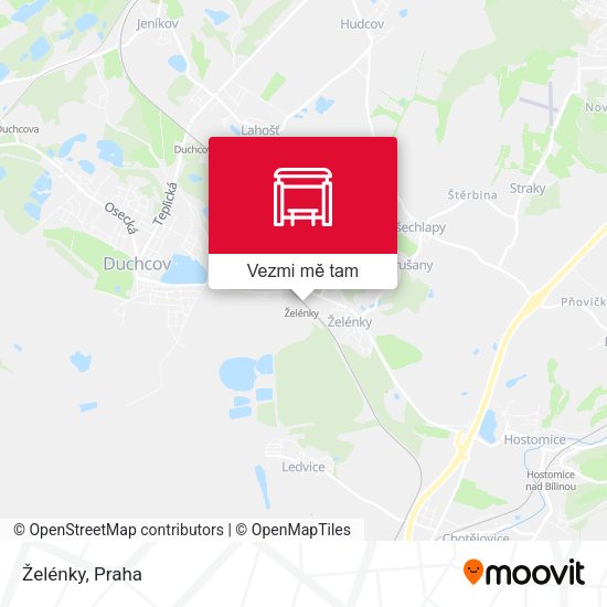 Želénky mapa