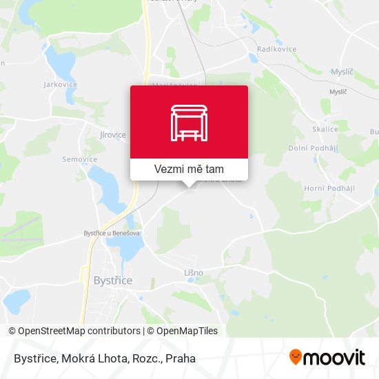 Bystřice, Mokrá Lhota, Rozc. mapa