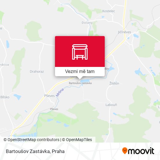 Bartoušov Zastávka mapa