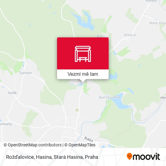 Rožďalovice, Hasina, Stará Hasina mapa