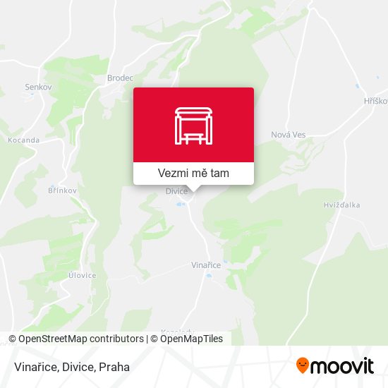 Vinařice, Divice mapa
