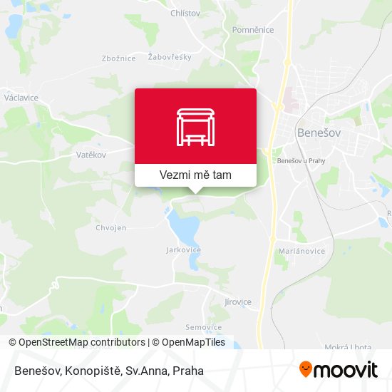 Benešov, Konopiště, Sv.Anna mapa