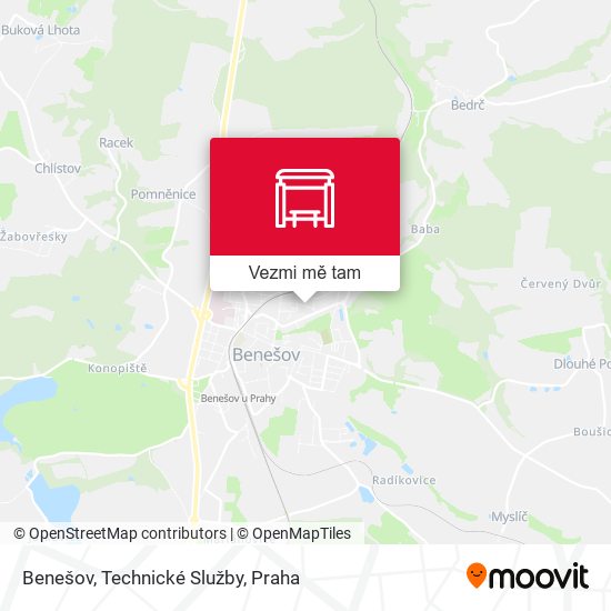 Benešov, Technické Služby mapa