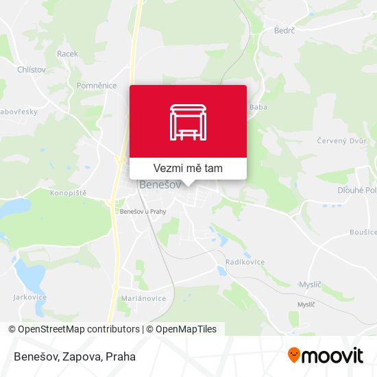 Benešov, Zapova mapa