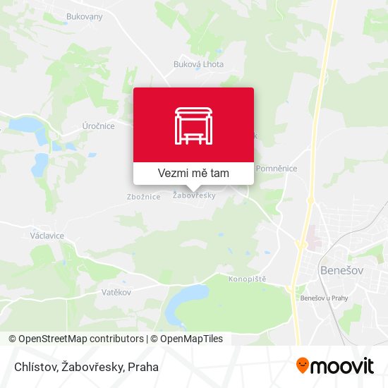 Chlístov, Žabovřesky mapa