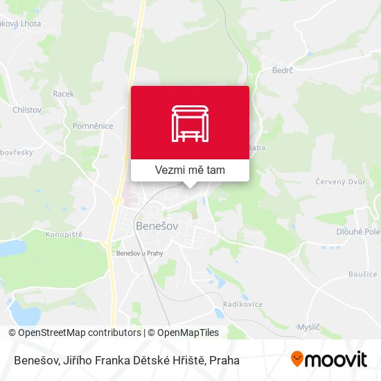 Benešov, Jiřího Franka Dětské Hřiště mapa