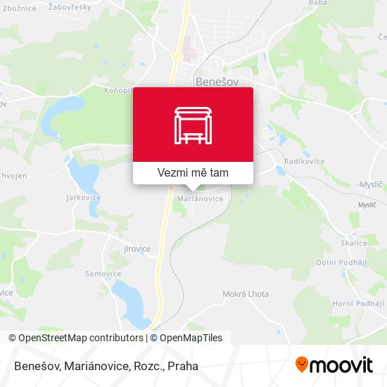 Benešov, Mariánovice, Rozc. mapa