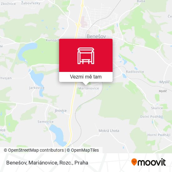 Benešov, Mariánovice, Rozc. mapa