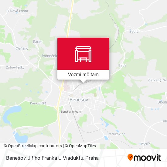 Benešov, Jiřího Franka U Viaduktu mapa