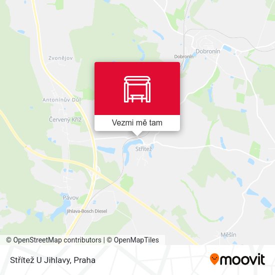 Střítež U Jihlavy mapa