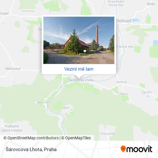 Šárovcova Lhota mapa