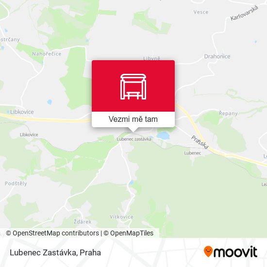 Lubenec Zastávka mapa
