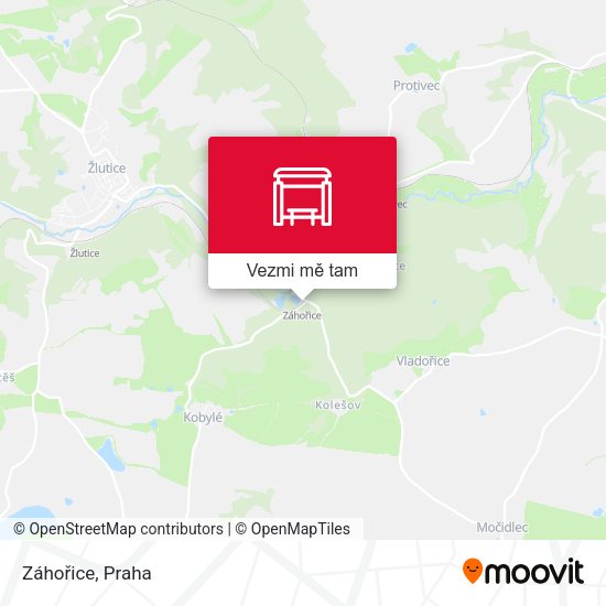 Záhořice mapa