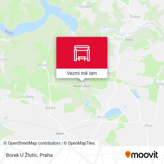 Borek U Žlutic mapa