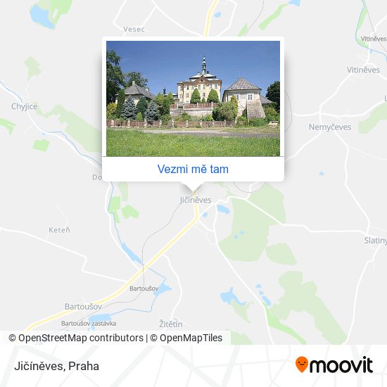 Jičíněves mapa