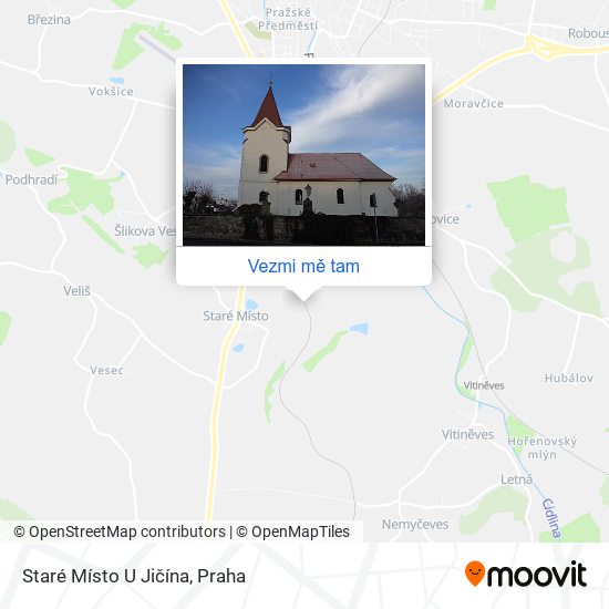 Staré Místo U Jičína mapa