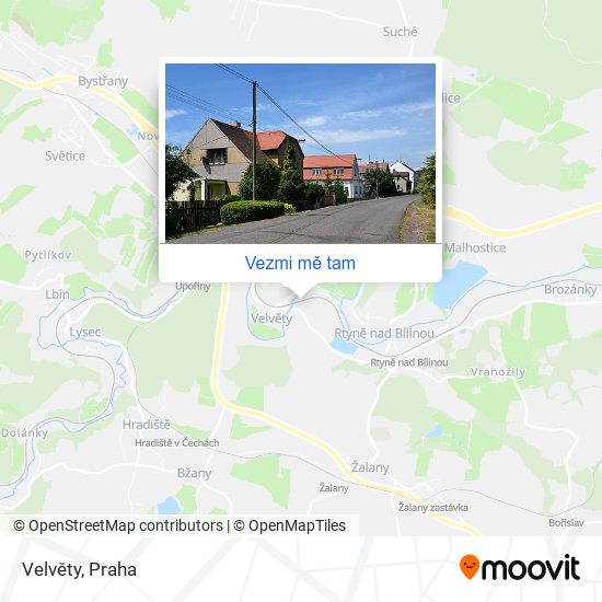 Velvěty mapa