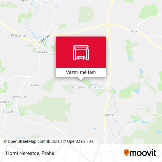 Horní Nerestce mapa
