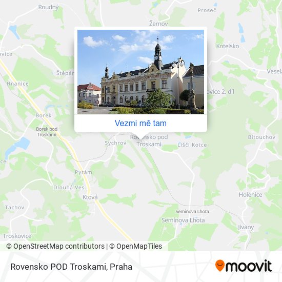 Rovensko POD Troskami mapa