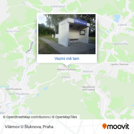 Vilémov U Šluknova mapa