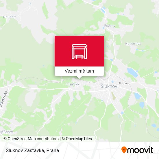 Šluknov Zastávka mapa