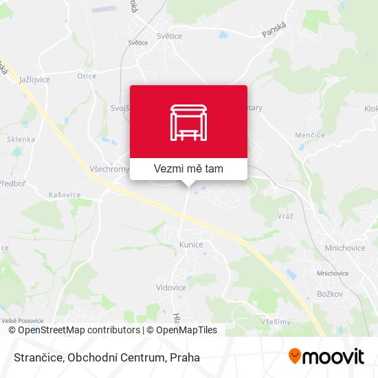Strančice, Obchodní Centrum mapa