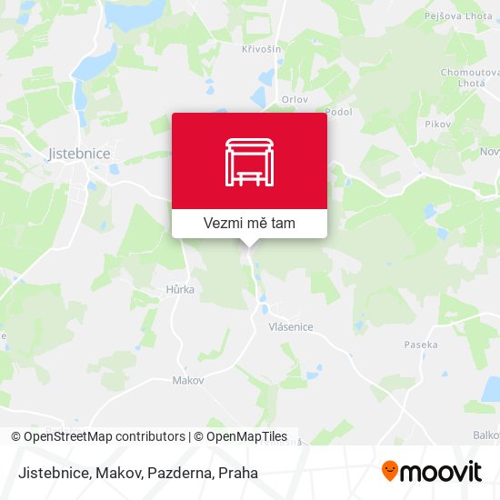 Jistebnice, Makov, Pazderna mapa