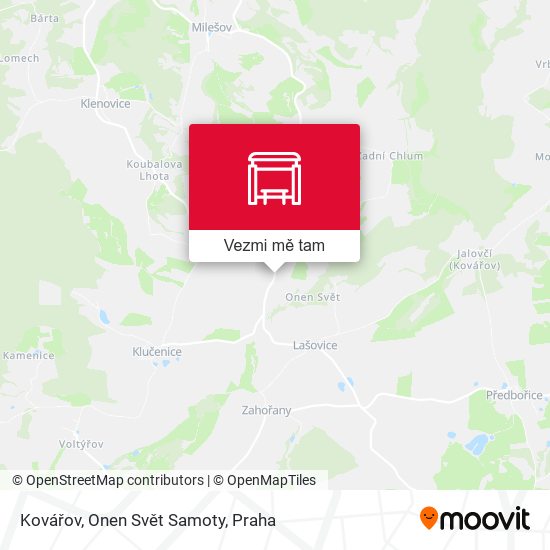 Kovářov, Onen Svět Samoty mapa