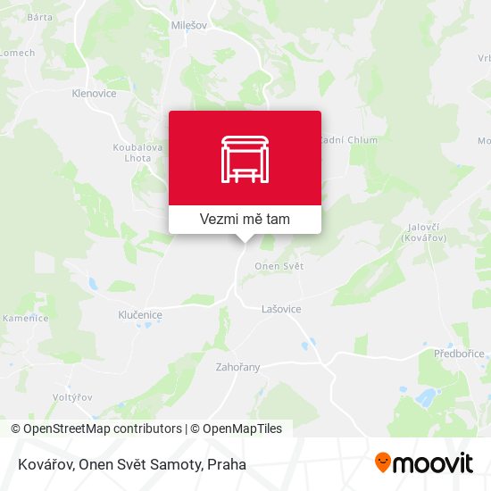 Kovářov, Onen Svět Samoty mapa