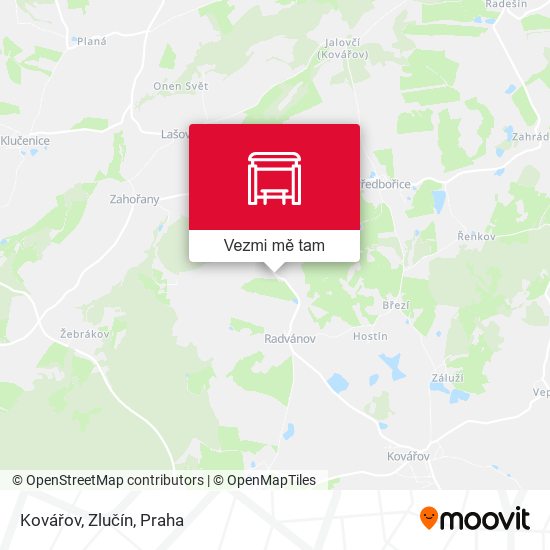 Kovářov, Zlučín mapa