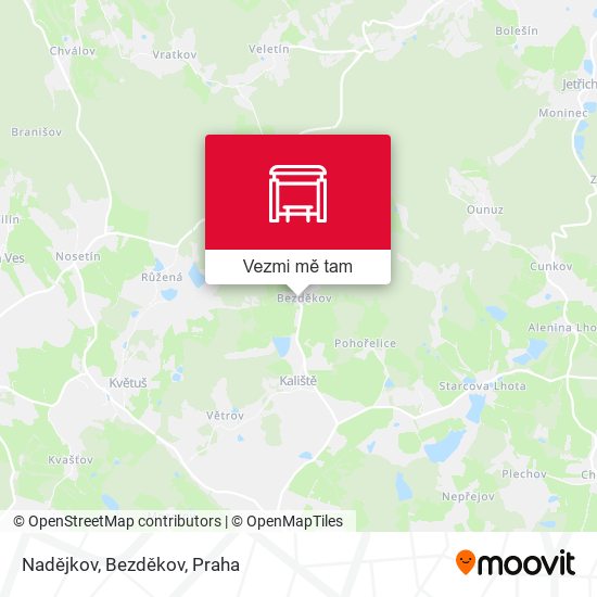 Nadějkov, Bezděkov mapa