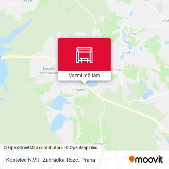 Kostelec N.Vlt., Zahrádka, Rozc. mapa