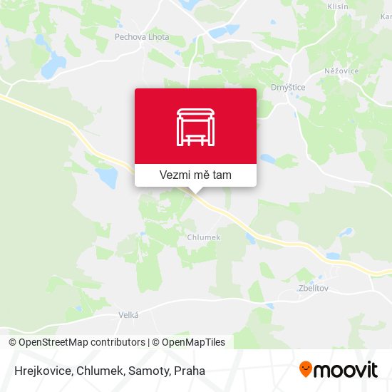 Hrejkovice, Chlumek, Samoty mapa