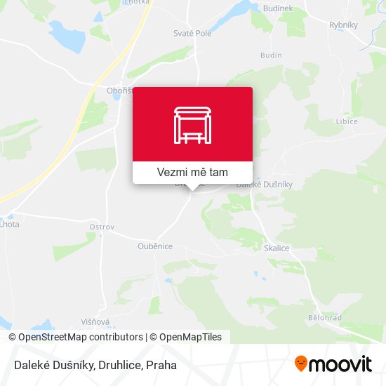 Daleké Dušníky, Druhlice mapa