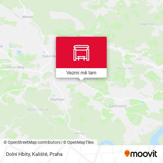 Dolní Hbity, Kaliště mapa