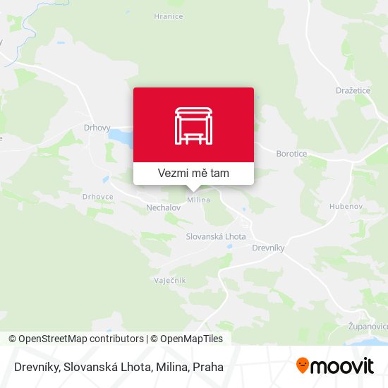 Drevníky, Slovanská Lhota, Milina mapa