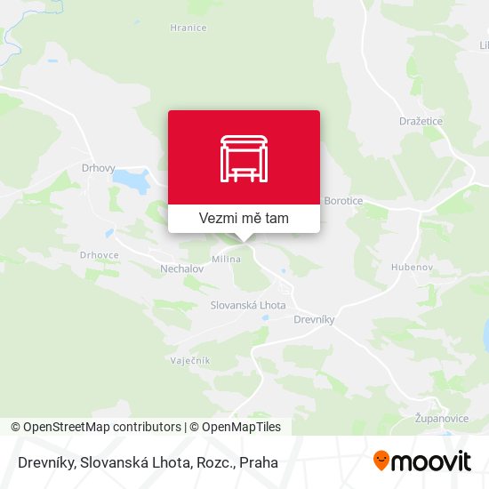 Drevníky, Slovanská Lhota, Rozc. mapa