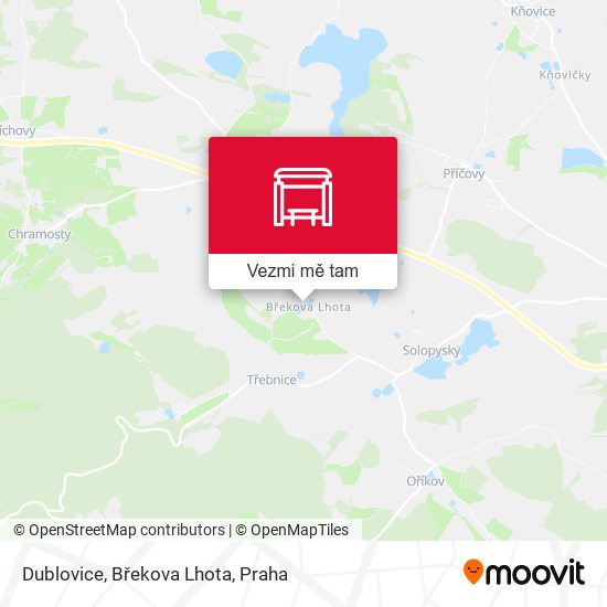 Dublovice, Břekova Lhota mapa