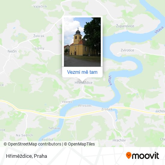 Hřiměždice mapa