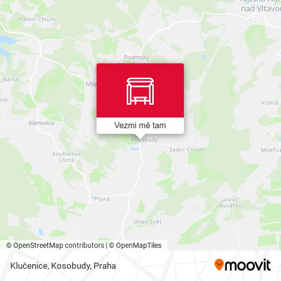 Klučenice, Kosobudy mapa