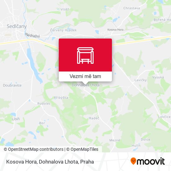 Kosova Hora, Dohnalova Lhota mapa